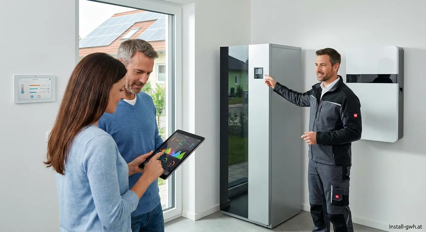 Techniker bei der Wartung einer modernen Heizungsanlage in Siersleben