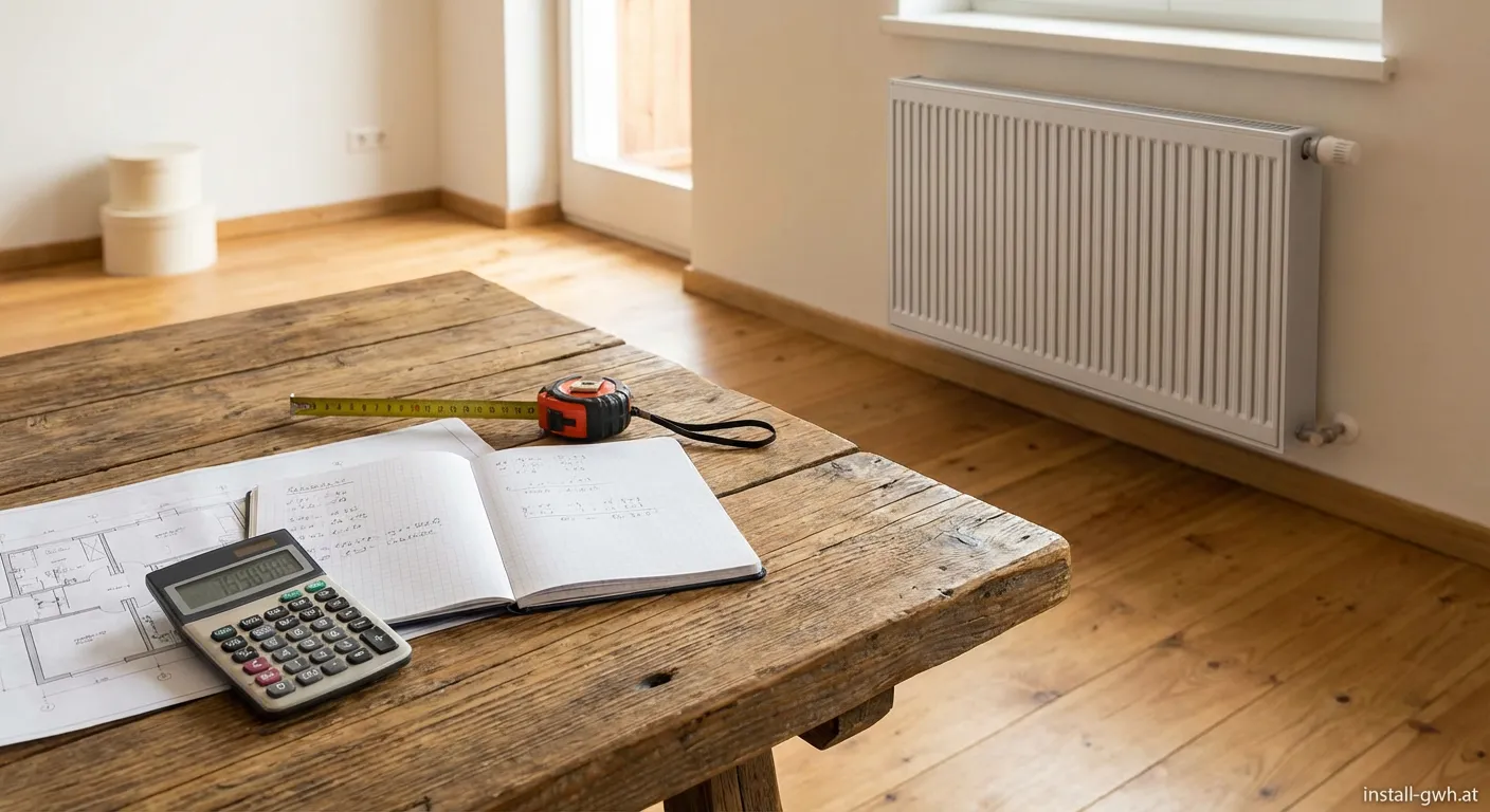 Berechnung der Heizkörperleistung in Watt pro Quadratmeter für verschiedene Gebäudetypen