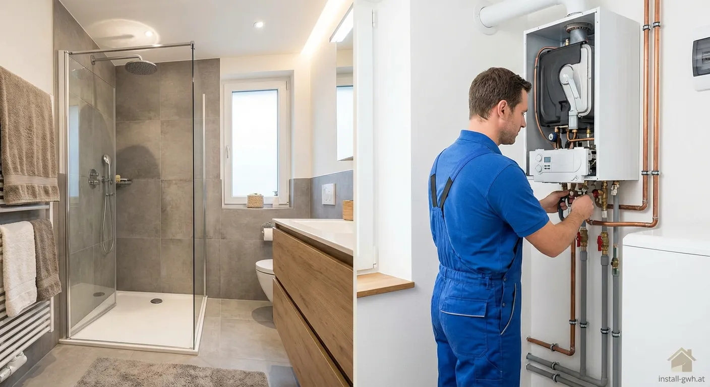 Moderner Heizungskeller mit professioneller K und M Haustechnik Installation