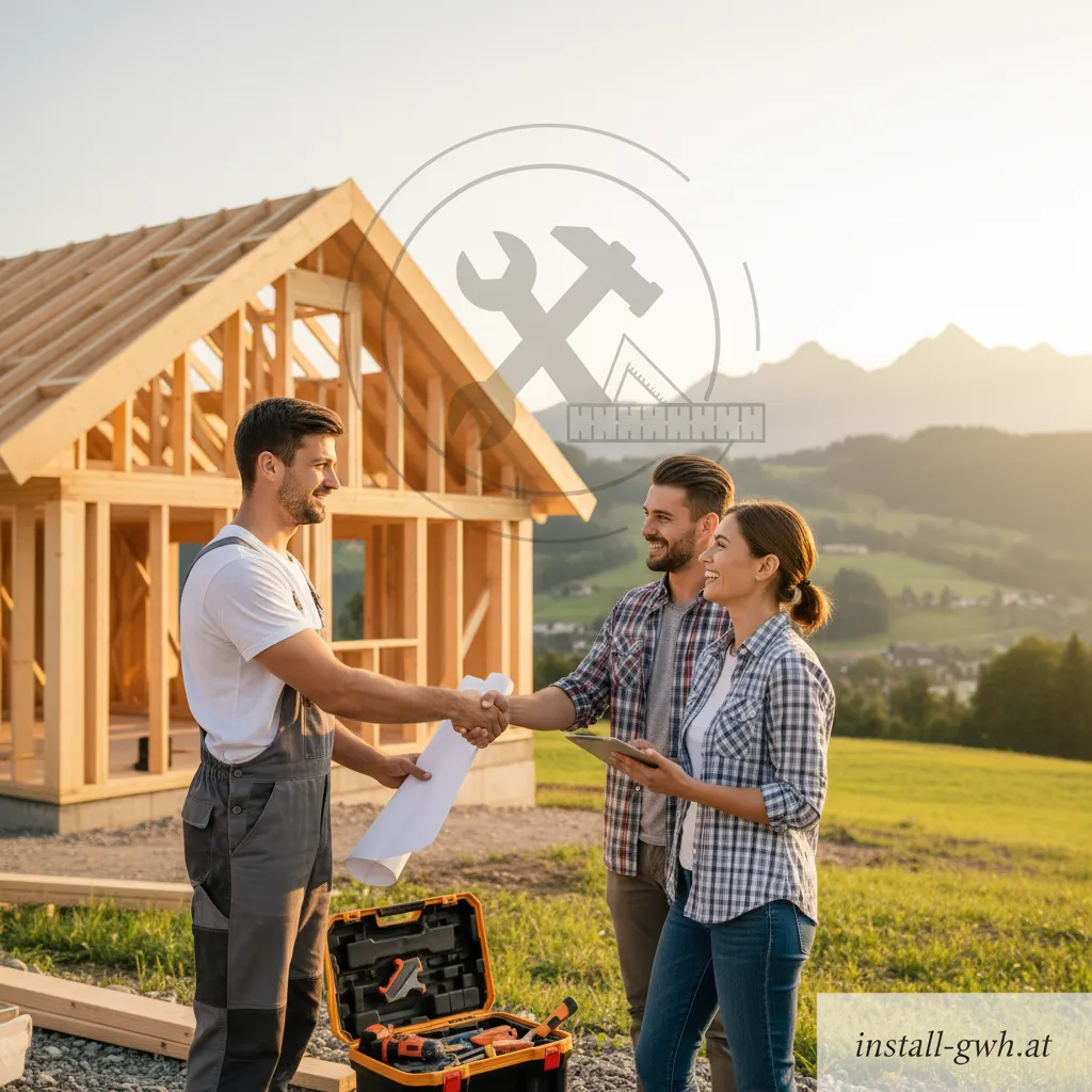 Zwei Handwerker bei der Arbeit an einer Renovierung